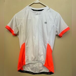 Nishiki White and Orange Cycling Jersey